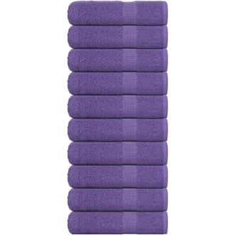vidaXL Asciugamani Doccia 10 pz Viola 70x140 cm 360 g/m&sup2; 100% Cotone - Vidaxl