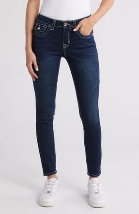 True Religion Jennie Big T Mid Rise Skinny Leg Jeans in Dark Rustling Wash at Nordstrom Rack, Size 28