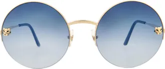Cartier Panthere de Cartier Blue Round Ladies Sunglasses CT0022S 007 58