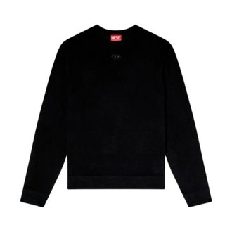 Diesel Round-neck Knitwear, male, Black, Size: XL K-Valiam