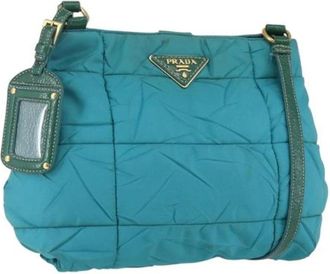 Prada Pre-owned Vintage Nylon Cross Body Bag - Dames - Vintage Schoudertas - Blauw - ONE Size - Nylon - Vintage