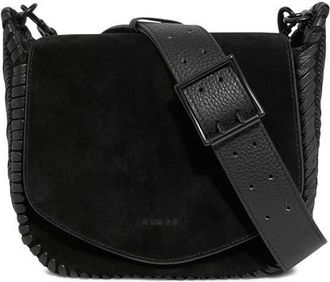 Aim&eacute;e All for Love Leather Crossbody Bag in Black Suede at Nordstrom