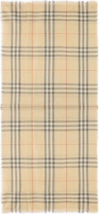 Burberry Checked Frayed-edge Scarf