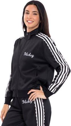 Disney Mickey Mouse Athletic Zip-Up Track Jacket in Black Mickey Mouse at Nordstrom, Size Xx-Large