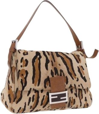 Fendi Pre-owned Vintage Schoudertas - Dames - Vintage Schoudertas - Bruin - ONE Size - Leer - Vintage