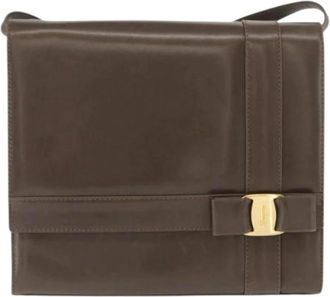 Ferragamo Pre-owned Shoulder Bags, female, Brown, Size: ONE SIZE Pre-owned Shoulder Bag