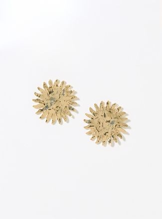 Simons Womens Hammered sun earrings