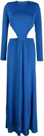 Farm Rio knotted cut-out maxi dress - women - Viscose - S - Blue