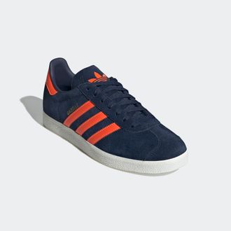 adidas Sneaker ADIDAS ORIGINALS GAZELLE, Herren, Gr. 43, orange (collegiate navy, orange, core wei&szlig;), Leder, Synthetik, Schuhe Sneaker