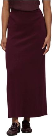 Omoda Om-Linda X Quinty Midi Rok - Dames - Rokken - Rood - Maat: L Leer