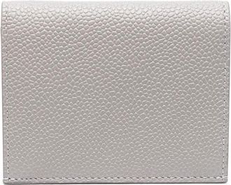 Thom Browne pebbled billfold wallet - unisex - Calf Leather - One Size - Grey