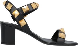 Valentino Leather heels - Dames - Sandalen met hakken - Zwart - 36 EU - Leer - Schoenen