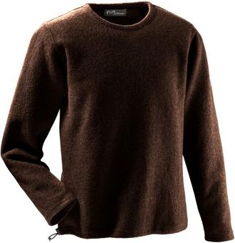 Mufflon Leon Merinopullover f&uuml;r Herren | schwarz/braun