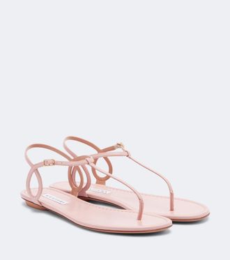Aquazzura Almost Bare leather thong sandals