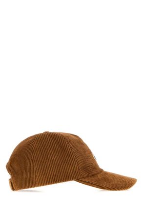 Moncler Womens Baseball Stretch Corduroy Cap Caramel Polyester Nylon Elastane