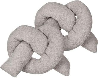 Beliani Conjunto De 2 Cojines Modernos 172 X 14 Cm Tela Afelpada Almohada M&uacute;ltiples Formas Textil Decoraci&oacute;n Accesorios Sala De Estar Dormitorio Marrones Glad