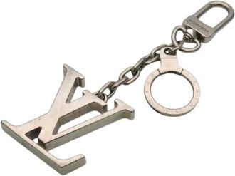 Louis Vuitton Pre-owned Accessories, male, Gray, Size: ONE SIZE Pre-owned Canvas Key-holder