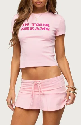 Edikted In Your Dreams Graphic T-Shirt in Light-Pink at Nordstrom, Size X-Small
