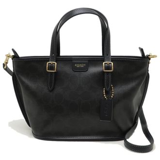 Coach Black Coated Canvas Tote Bag (Pre-Owned)