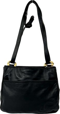 Loewe Black Leather Shoulder Bag Tote Bag (Pre-Owned)
