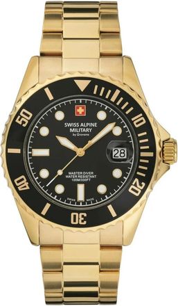 Swiss Alpine Military 7053.1117 Horloge - Heren - Accessoires - Geel - Maat: ONE Size