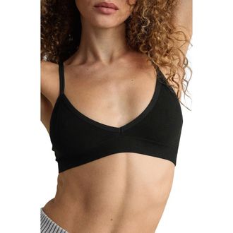 Lunya Seamless Bare Bralette in Immersed Black at Nordstrom, Size X-Large