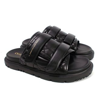 Dior Black Quilted Leather D-Revolution Sandals Size 39