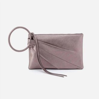 Hobo Womens Sheila Soft Circle Wristlet Bag In Pewter Slur