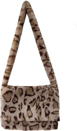 Generic One-shoulder faux wool bag large capacity crossbody bag