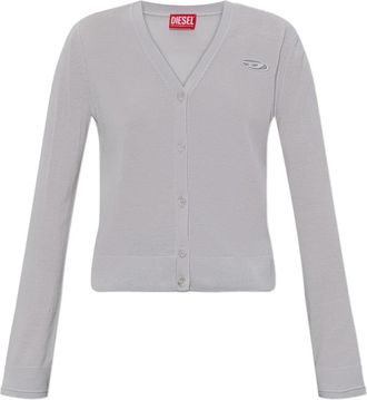 Diesel M-Alima Cardigan - Dames - Vesten - Grijs - XS - Wol - Truien & Vesten
