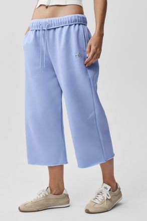 Alo | Accolade Cutoff Sweatpant in Light Provence Blue, Size: Large