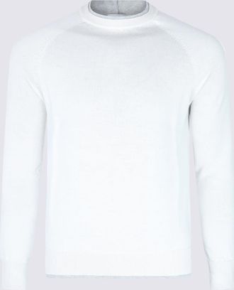 Eleventy White Wool Knitwear