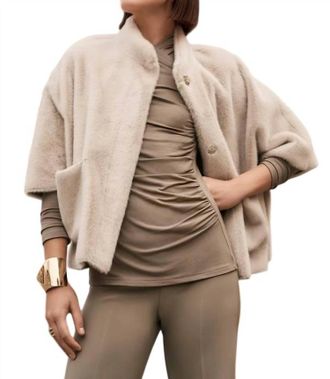 Joseph Ribkoff Minimalist Oversized Everyday Jacket In Champagne