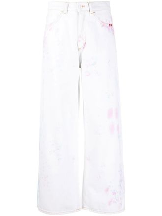 Amish wide-leg tie dye trousers - Blue