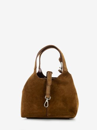 Coccinelle Borsa a mano in suede cognac