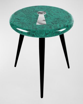Fornasetti Serratura Malachite Stool
