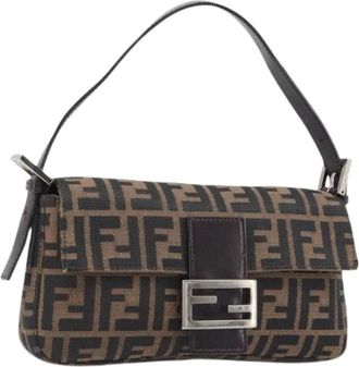 Fendi Pre-owned Vintage Schoudertas - Dames - Vintage Schoudertas - Bruin - ONE Size - Leer - Vintage