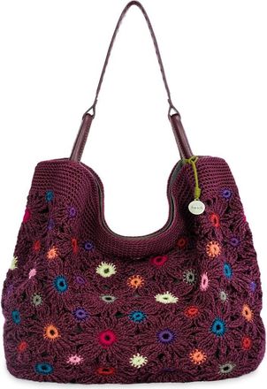 The Sak Los Feliz Large Tote Leather Bag in Black Cherry Mlt Flw at Nordstrom