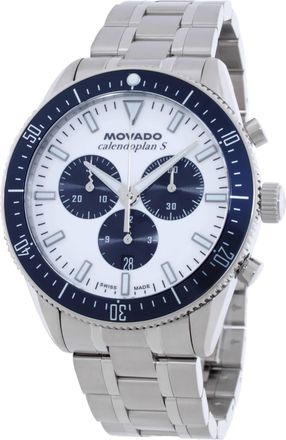 Movado Heritage Calendoplan S Chronograph Quartz White Dial Mens Watch 3650259
