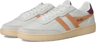 Gola Falcon Womens Shoes White/Salmon/Windsor Wine : 7.5 B - Medium, Leather