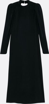 La Redoute Collections Fluwelen wijd uitlopende jurk, lang, lange mouwen