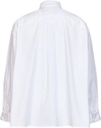 Jacquemus Cotton Poplin with Honeycomb Plastron Shirt - White
