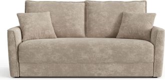 Sia Home Sof&aacute; cama de terciopelo canal&eacute; topo