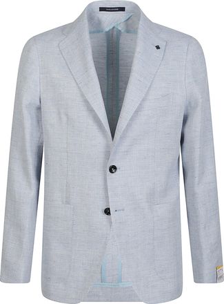 Tagliatore Montecarlo Silver Textured Linen Jacket