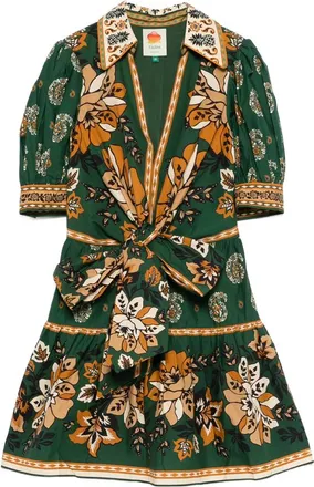 Farm Rio Ayla Floral-print Mini Dress