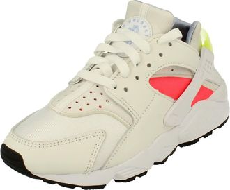 Nike Nike Air Huarache 634835 Womens Trainers, White Size N Red, 4 UK