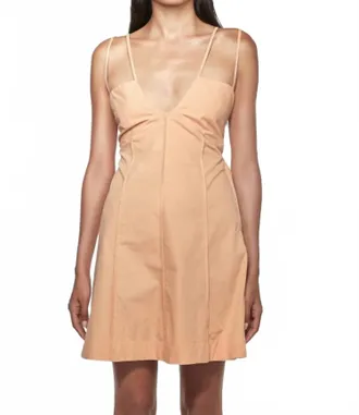S/W/F Twin Strap Mini Dress In Apricot
