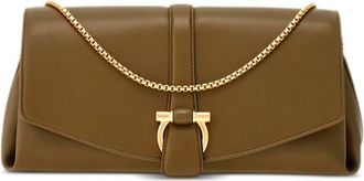 Ferragamo Front Flap Chain-Link Shoulder Bag