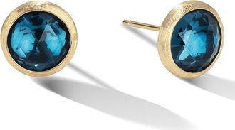 Marco Bicego Jaipur Semiprecious Stone Stud Earrings in Yellow Gold/Blue Topaz at Nordstrom