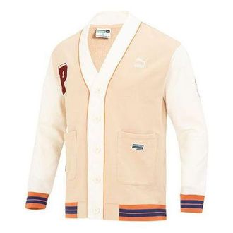 Puma Team Badge V-neck Jacket Beige 677374-67